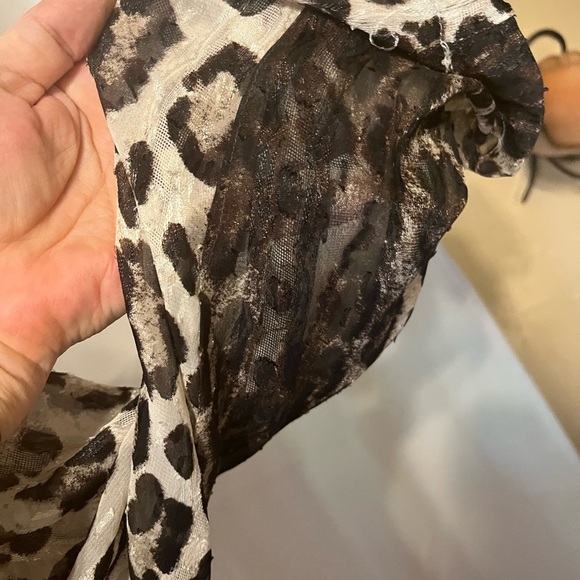 Chico's Animal Print Zipper Jacket in Black and Cream NWT - Picture 4 of 7